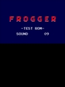 Frogger Sound Test