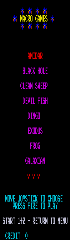 Galaxian Multigame (2025) png snap