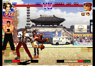 Kof'97 (The Martial Arts Mythical Dark Snake Test Version 62)(85 Correction Of The Gods Color + Light Feet To Turn The Legs After The Air D Feet + Big Snake Double White Sun Two Hair A Key Hair Attack Break Defense First Dizziness) png snap