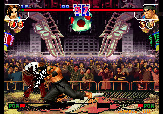 Kof'97 (Wulin Mythology Dark Snake Test Version 68)(83 Weakened Robert, Nagasaki Yuri, Optimized Eight Gods Crazy Eight + Big Snake Six Hair Color Sun + Protective Light Dizziness) png snap