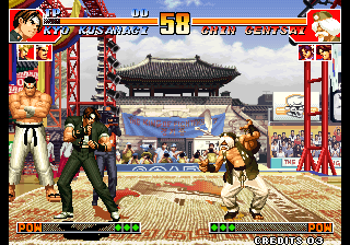 Kof'97 (Add Char - Ultra kill start max in Adv Mode - Ultra pow hack ABC - Extra stage select) png snap