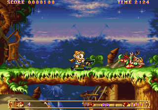 Midnight Wanderers 2-level demo (Neo-Geo port) png snap