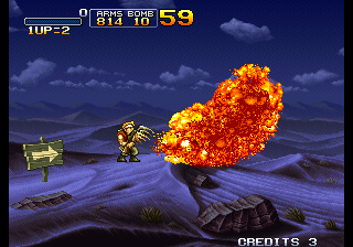 Metal Slug X (Weapons Big Flame Shot With Infinite Ammo) png snap
