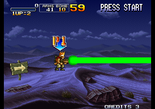 Metal Slug X (Weapons Big Laser Gun With Infinite Ammo) png snap