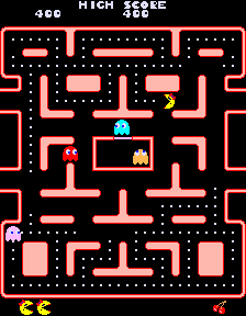 Ms. Pacman with Pacman font png snap