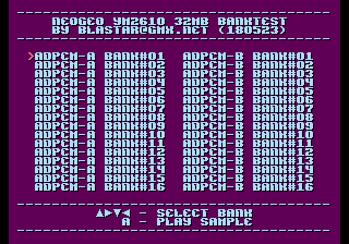 NeoGeo YM2610 Test png snap