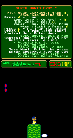 Super Mario Bros. 2 (107 Hack, 2014-04-27)(PlayChoice-10) png snap