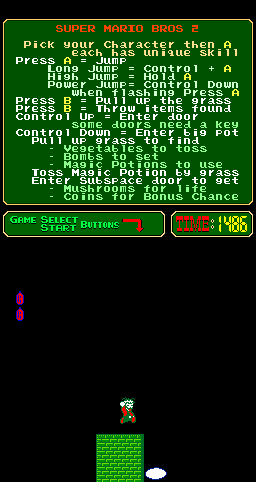 Super Mario Bros. 2 (760 Hack, 2012-01-22)(PlayChoice-10) png snap