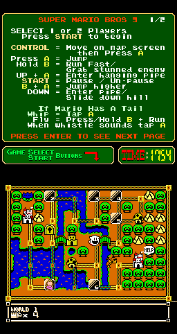 Super Mario Bros. 3 (320 Hack, 2014-09-29)(PlayChoice-10) png snap