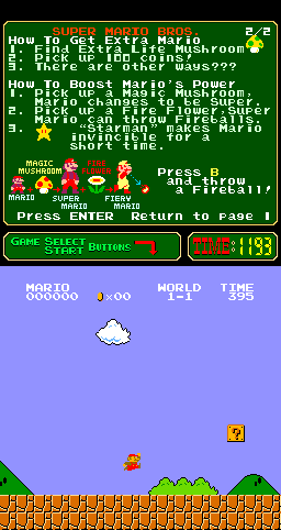 Super Mario Bros. (Golden Body Invincible, 2013-12-19)(PlayChoice-10) png snap