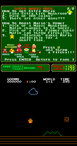Super Mario Bros. (Goomba's Revenge, 2013-03-17)(PlayChoice-10) png snap