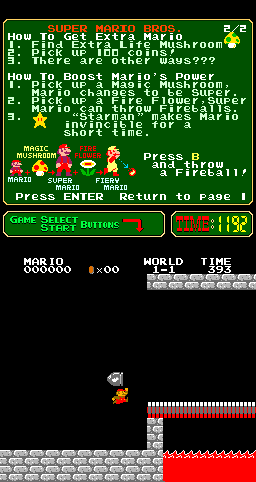 Super Mario Bros. (kamikaze Marie Dress Version, 2011-12-29)(PlayChoice-10) png snap