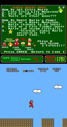 Super Mario Bros. (Lady Opera - Swf Panic v1, 2013-03-19)(PlayChoice-10) png snap