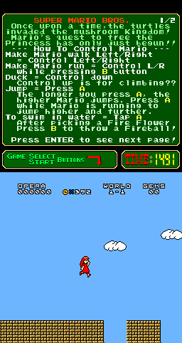 Super Mario Bros. (Lady Opera - Swf Panic v1 [No ani] 2013-03-19)(PlayChoice-10) png snap