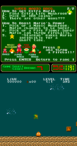 Super Mario Bros. (Legend Of Zelda, 2013-03-19)(PlayChoice-10) png snap