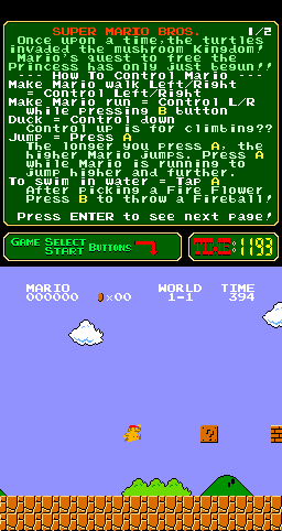 Super Mario Bros. (Naked Mario, 2013-03-19)(PlayChoice-10) png snap