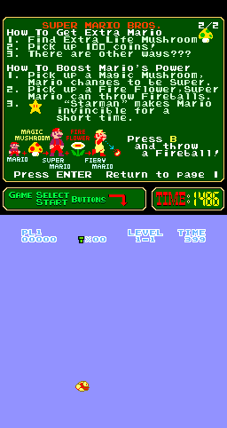 Super Mario Bros. (Super Little Bird Nightmare Edition, 2015-09-20)(PlayChoice-10) png snap