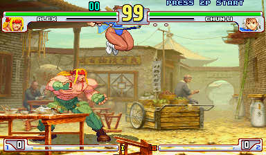 Street Fighter III 3rd Strike: Fight for the Future (Get maximum power on a valid attack or being attacked 2009-07-14) png snap