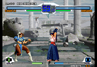 SvC Chaos Plus (Icy Blue Style Flames, Fireballs And Energy Gauge) png snap