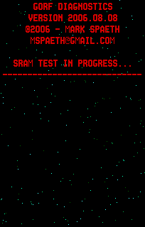 Test Rom - Gorf Complete Memory Diagnostics png snap