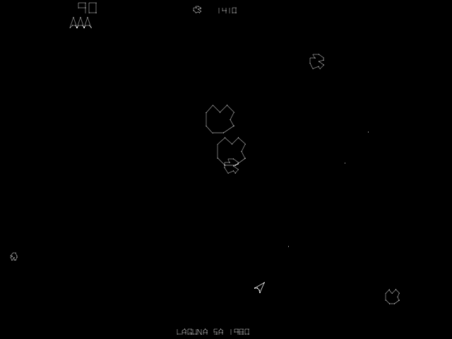 Aerolitos Espaciales (Spanish bootleg of Asteroids) png snap