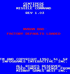 Centipede / Millipede / Missile Command (rev 1.03) png snap