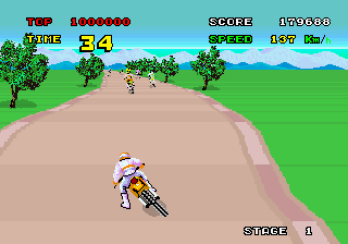 Enduro Racer (Rev A, YM2151, FD1089B 317-0013A) png snap