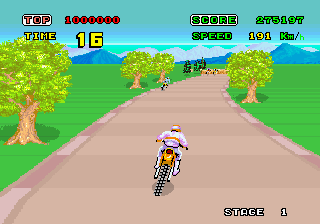 Enduro Racer (YM2203, FD1089B 317-0013A) png snap