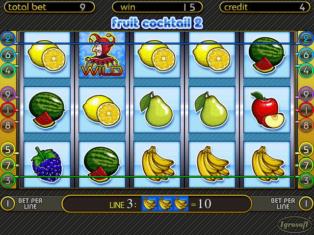 Fruit Cocktail 2 (bootleg, 081105, banking address hack, payout percentage 70) png snap
