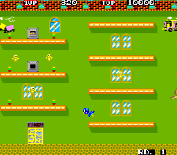 Flicky (128k Version, 315-5051, larger ROMs, newer) png snap
