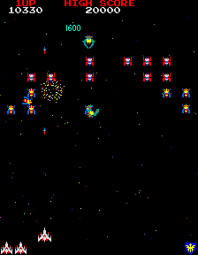 Galaga (Midway set 1 with fast shoot hack) png snap