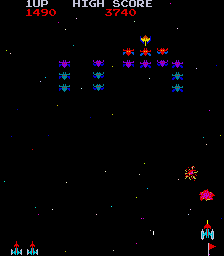 Space Invaders Galactica (hack of 'Galaxian (Namco set 2)') png snap