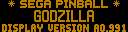 Godzilla (pinball, CPU 0.90, display A0.991)