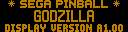 Godzilla (pinball, CPU 1.00, display A1.00)