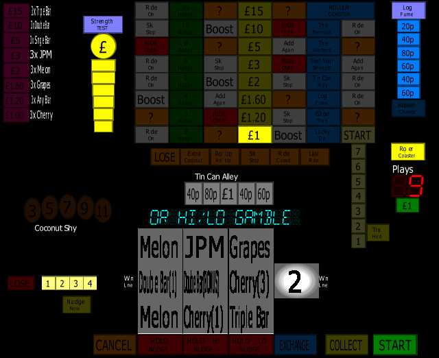 Roller Coaster (JPM) (IMPACT) (RC11 C30, 30p Stake, £15 Jackpot, Whitbread) png snap