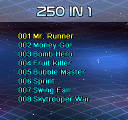 Compact Cyber Arcade - 250 in 1 (JL2377) png snap