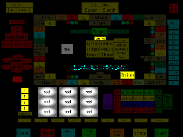 Cluedo Super Sleuth (Maygay) v1.2 (Newer) (Protocol) (M1A/B) png snap