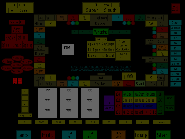 Cluedo Super Sleuth (Maygay) v7.1 (Older) (Protocol) (M1A/B) png snap