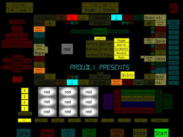 Cluedo Super Sleuth (Maygay) v5.1 (Older) (Protocol) (M1A/B) png snap