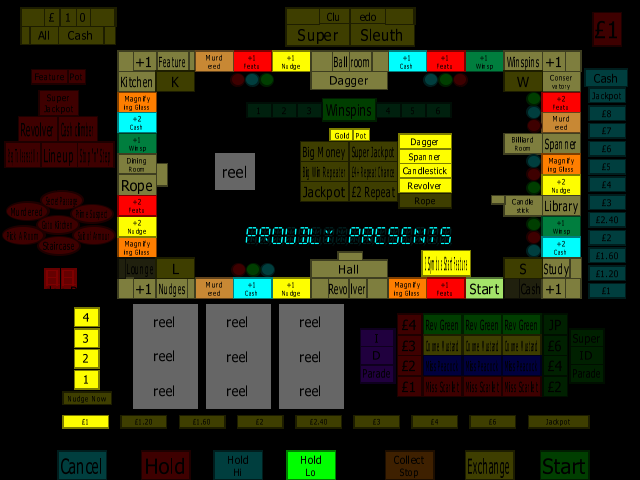 Cluedo Super Sleuth (Maygay) v2.3 (5GBP Jackpot) (Older) (M1A/B) png snap