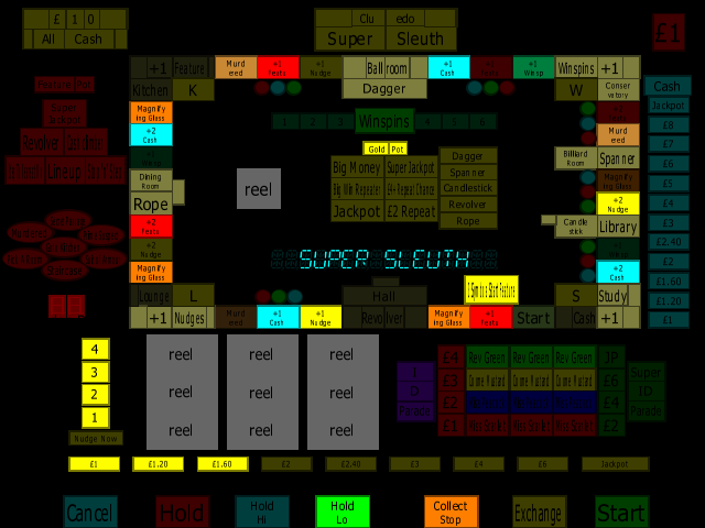 Cluedo Super Sleuth (Maygay) v4.1 (Older) (Protocol) (M1A/B) png snap