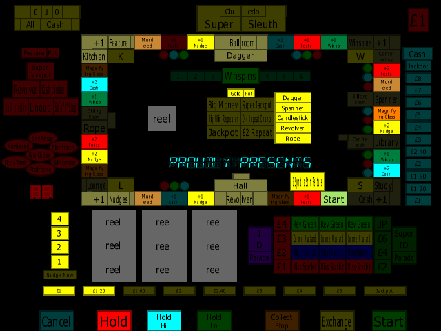 Cluedo Super Sleuth (Maygay) v3.1 (Older) (Protocol) (M1A/B) png snap