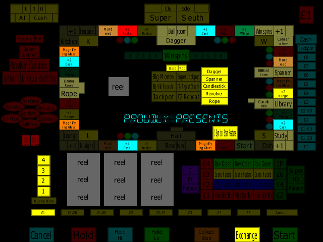 Cluedo Super Sleuth (Maygay) v3.1 (Older, alternate) (M1A/B) png snap