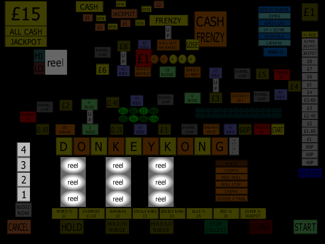 Donkey Kong (Maygay) v9.1 (Older) (Hack 2) (M1A/B) png snap