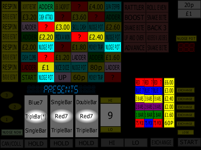 Classic Adders & Ladders (BWB / Barcrest) (MPU4) (ADD 3.0, set 1) png snap