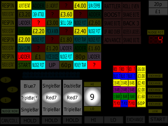 Classic Adders & Ladders (BWB / Barcrest) (MPU4) (ADD 3.0 D, set 1) png snap