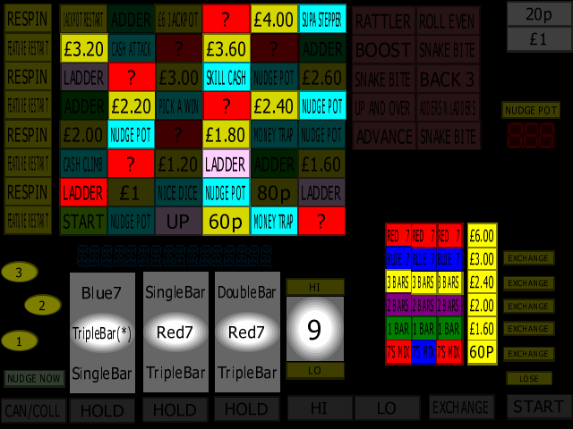 Classic Adders & Ladders (BWB / Barcrest) (MPU4) (ADD 5.0, set 1) png snap