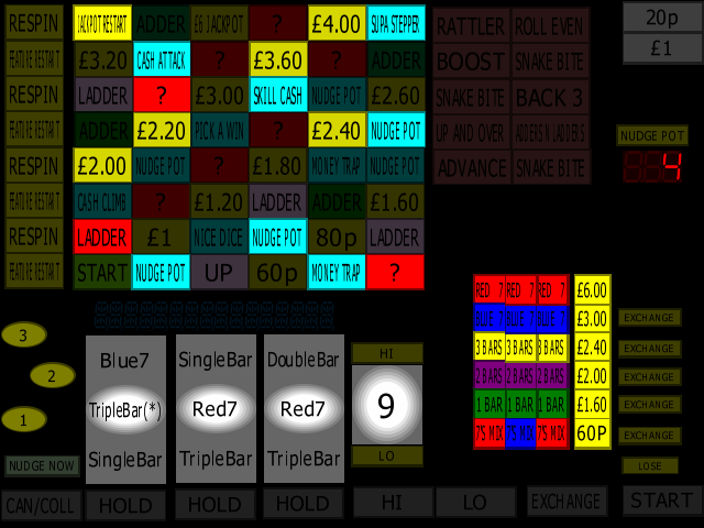 Classic Adders & Ladders (BWB / Barcrest) (MPU4) (ADD 1.0 C, hack, set 3) png snap