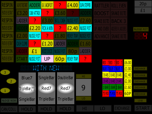 Classic Adders & Ladders (BWB / Barcrest) (MPU4) (ADD 1.0 C, hack, set 6) png snap
