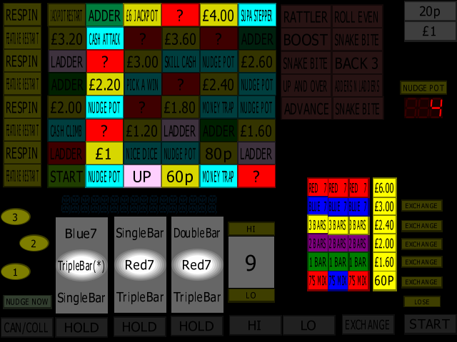 Classic Adders & Ladders (BWB / Barcrest) (MPU4) (ADD 1.0 C, hack, set 7) png snap